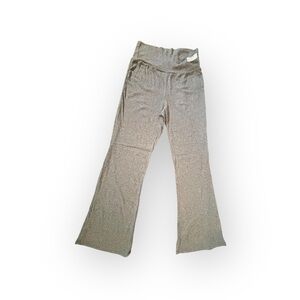 Atelier by Kirious Ribbed Knit Lounge Pants Gray Wide Leg Size XL